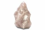 Tall, Polished Rose Quartz Crystal Flame - Madagascar #250170-1